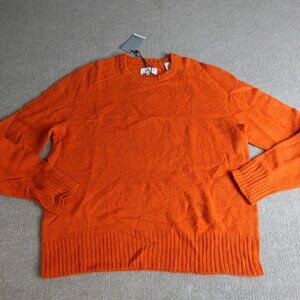 Jack Spade Sweater XL Orange Raglan 100% Wool Blake Shetland NEW